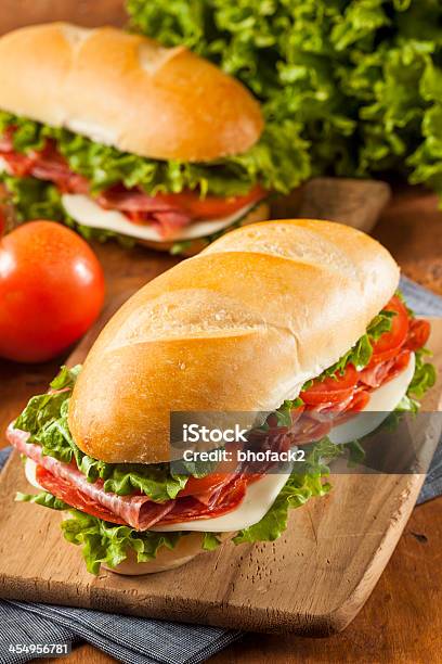 Homemade Italian Sub Sandwich Stock Photo - Download Image Now - Submarine, Turkey - Bird, Turkey Meat