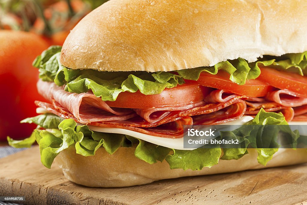 Hausgemachte italienische Sub Sandwich - Lizenzfrei Baguette Stock-Foto