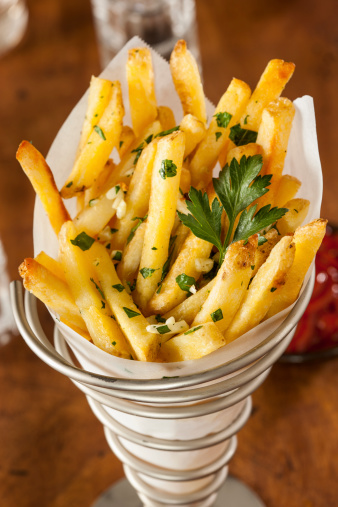 Garlic and Parsley French Fries with Ketchup