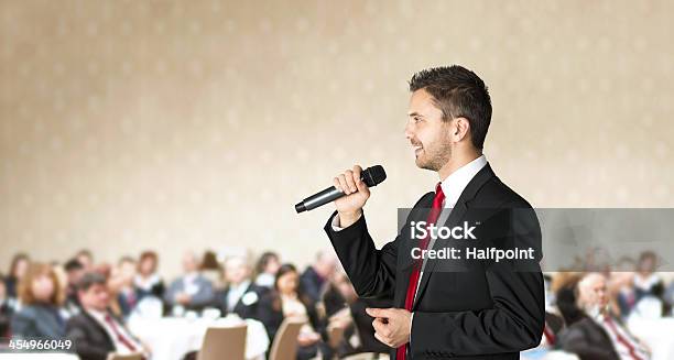 Business Conference Stock Photo - Download Image Now - Auditorium, Public Speaker, Adult