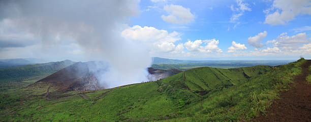 volcano masaya panoramic view of the volcano Masaya. Nicaragua masaya volcano stock pictures, royalty-free photos & images