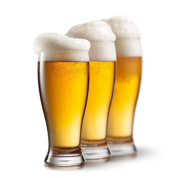 istock Beer in glasses isolated on white background 454969825