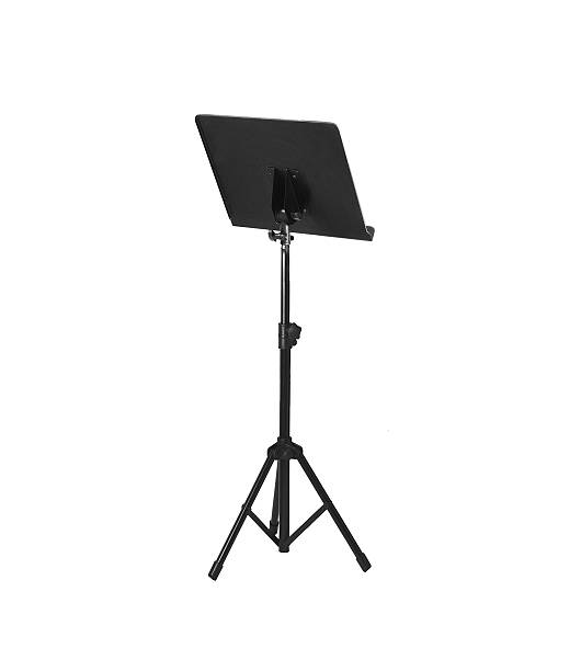 istock Music stand isolated on white 454975775