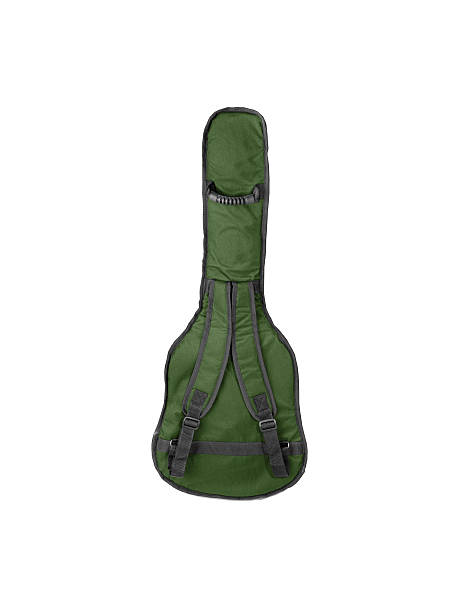 istock Green guitar case isolated on white 454975815