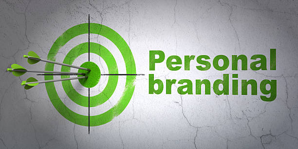 istock Advertising concept: target and Personal Branding on wall background 454978973