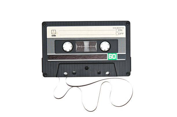 istock Tape cassette closeup on white background 454979297