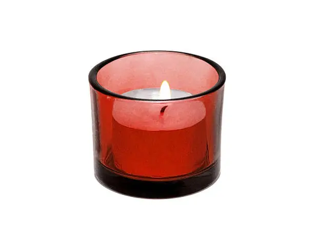 Candle isolated on white