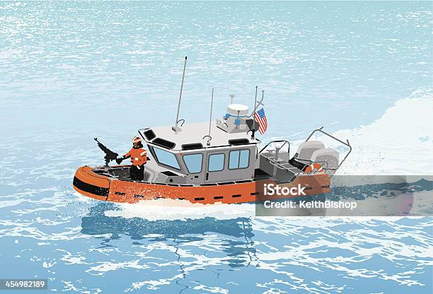 Us Coast Guard Ship Stock Illustration - Download Image Now - Speedboat, Rescue, Military