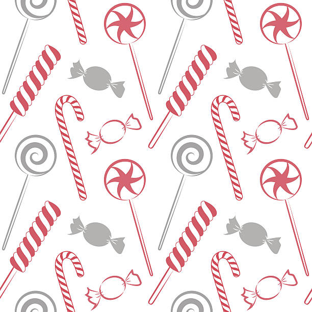 ilustrações de stock, clip art, desenhos animados e ícones de cor doces sem costura padrão - hard candy candy pink wrapping paper