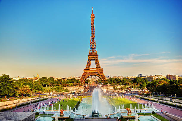 istock Eiffel Tower and fountain, Paris, France 454987953