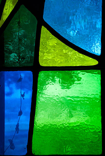 istock Church Window in Green and Blue 454994481