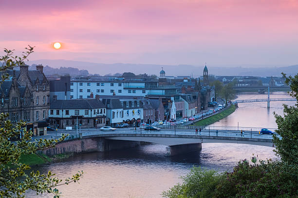 istock Sunset over the Ness River in Inverness, Scotland 454996225