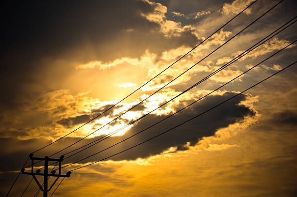 istock Silhouette of Power Line 454996573