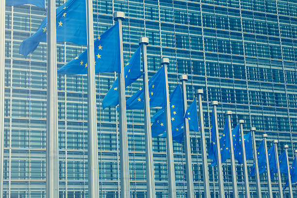 istock european union flags in brussels 454999783