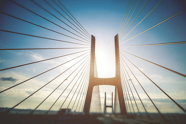istock Highway on Vasco da Gama bridge in Lisbon, Europe 454999881