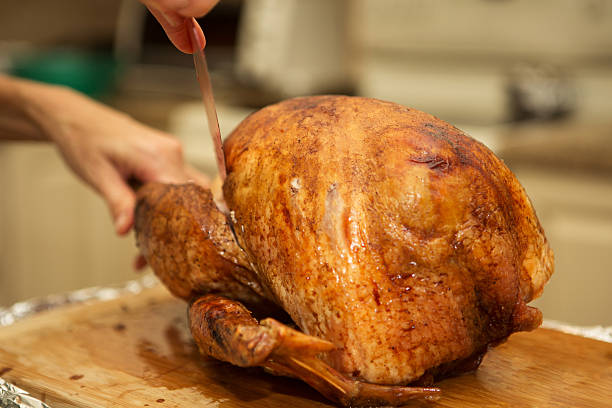 escultura el turquía - roast turkey turkey carving turkey breast fotografías e imágenes de stock