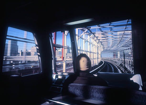 istock Commuter speeding towards work in people mover 455003649