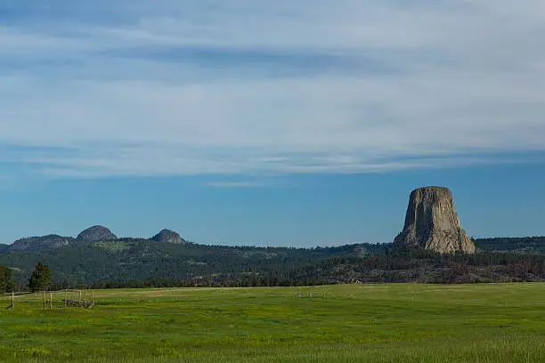 A rock formation in the Wyoming hills.