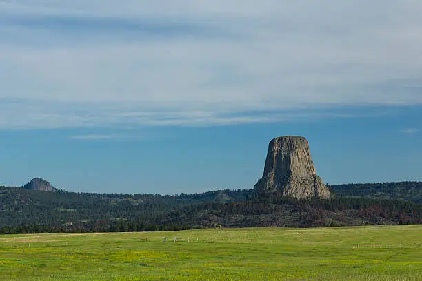 A rock formation in the Wyoming hills.