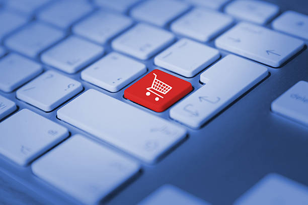 shopping cart keyboard key symbol stock photo