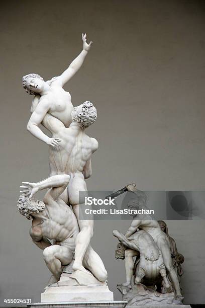 Rapture Of The Sabina Florence Italy Stock Photo - Download Image Now - Florence - Italy, Statue, Adult