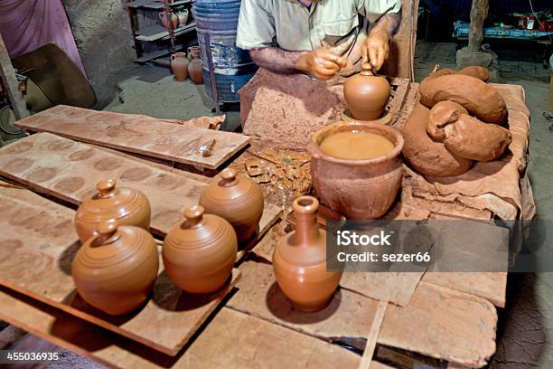 Potter Working A Piece Of Clay Stock Photo - Download Image Now - Adult, Art And Craft, Artist