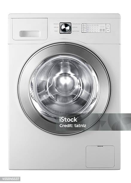 Washing Machine Isolated Stock Photo - Download Image Now - Appliance, Electricity, Equipment