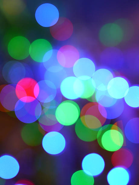 istock Abstract festive background with bokeh defocused lights 455048463
