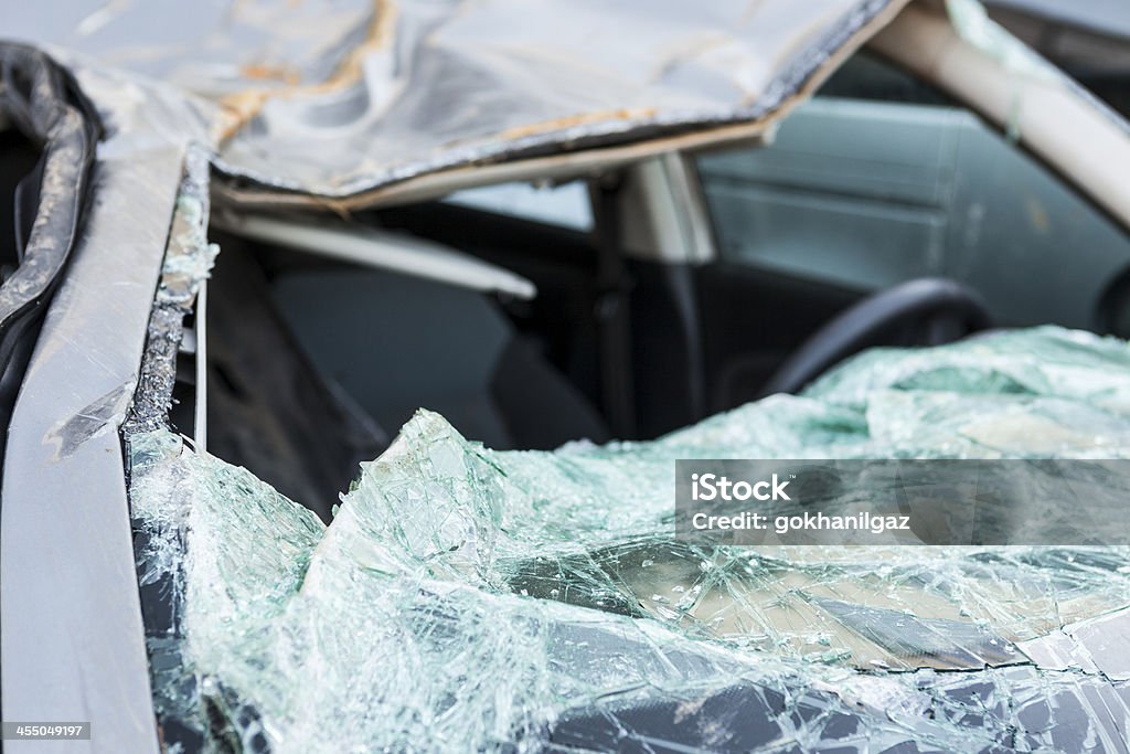 Car crash. insurance results. Road Stock Photo