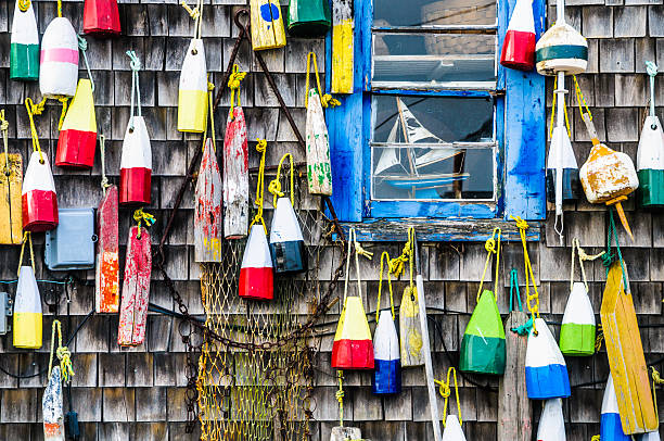 istock Lobster Bouys, Baskets, and Boats 455049839