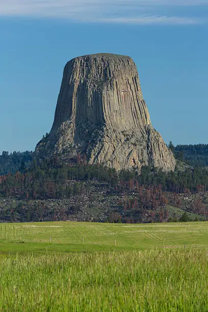 A rock formation in the Wyoming hills.