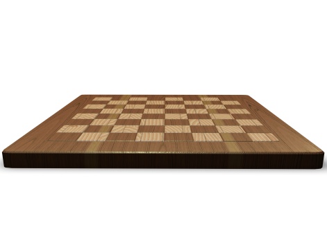 empty wood chessboard isolated illustration front view