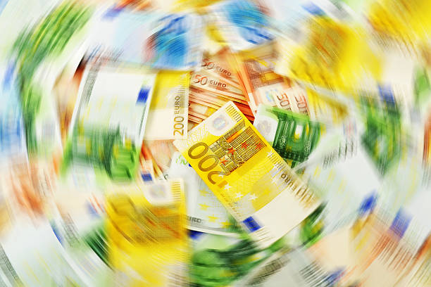 istock Composition with Euro banknotes. Money laundering 455069151