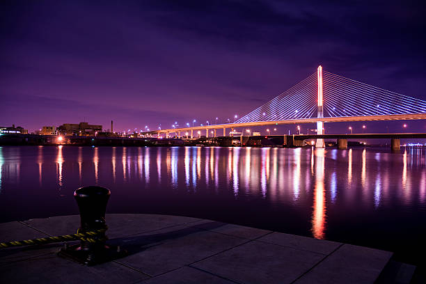 Veterans Glass City Skyway Bridge stock photo