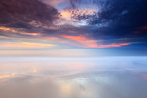 istock Long exposure of colourful sunset for background 455075515