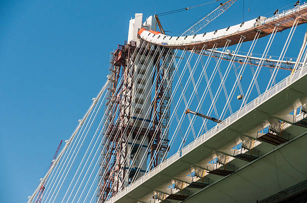 istock Eastern Span Bay Bridge SAS Tower under construction, detail 1 455075929