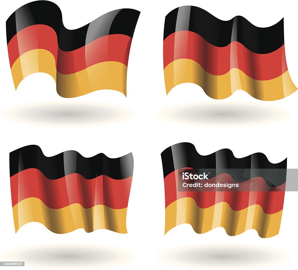 German Flag Inversion Germany Flag Waving Set Stock Illustration - Download Image Now ...