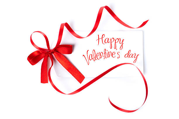 istock gift tag tied with red ribbon 455101695