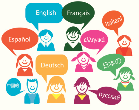 Children talk in very much Country languages, Spanish, French, English, German, Italian, Russian, Chinese, Japanese, Greek