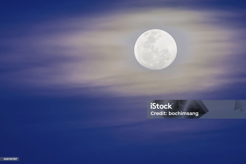 Large moon rise in the evening Astronomy Stock Photo