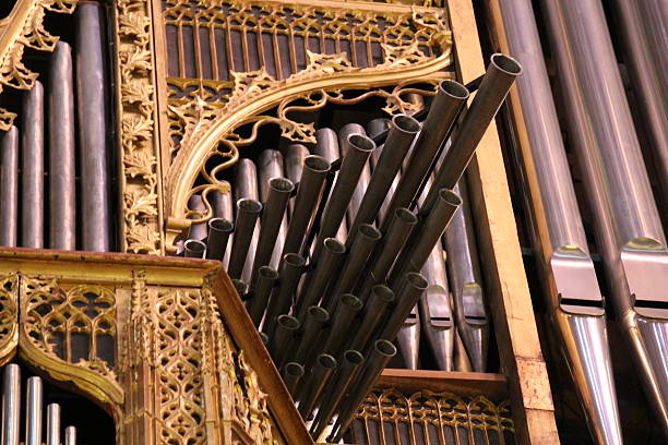 istock Pipe organ in Palma cathedral, Majorca, Spain. 455111343