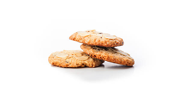istock Chocolate homemade pastry cookies isolated on white background 455113083