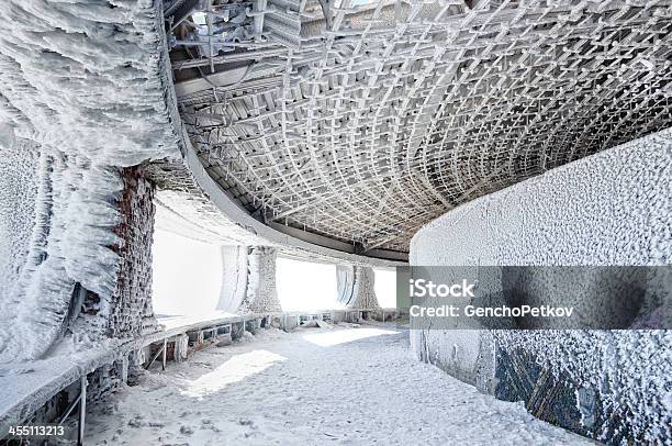 Interior With Frost And Snow Stock Photo - Download Image Now - Backgrounds, Domestic Room, Window