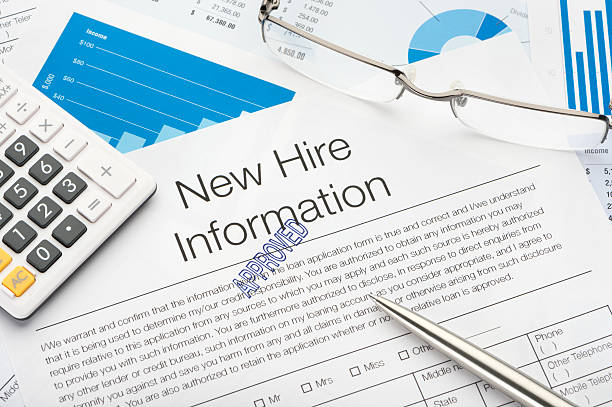 istock Approved New hire information employment form 455114323