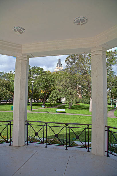 istock View of Park and Hotel in Downtown Saskatoon from Bandshell 455129459