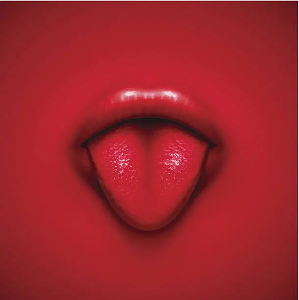 Vector illustration of Human tongue