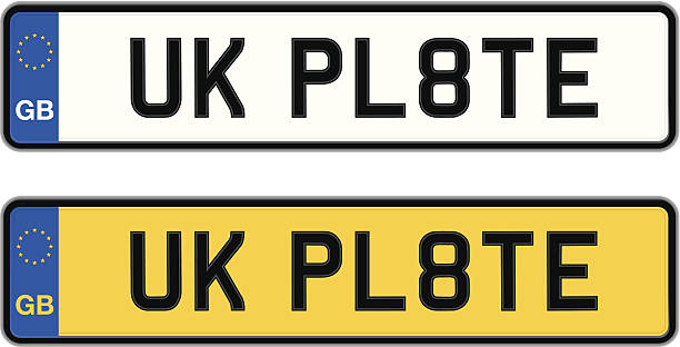英国プレート - license plate点のイラスト素材／クリップアート素材／マンガ素材／アイコン素材