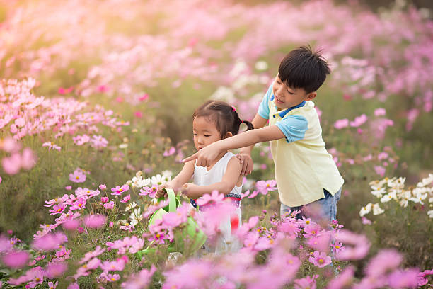 istock Cute child watering the flower 455173233