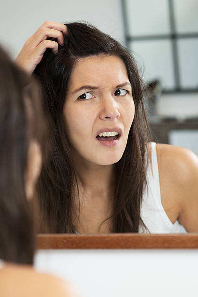 istock Woman having a bad hair day 455197649