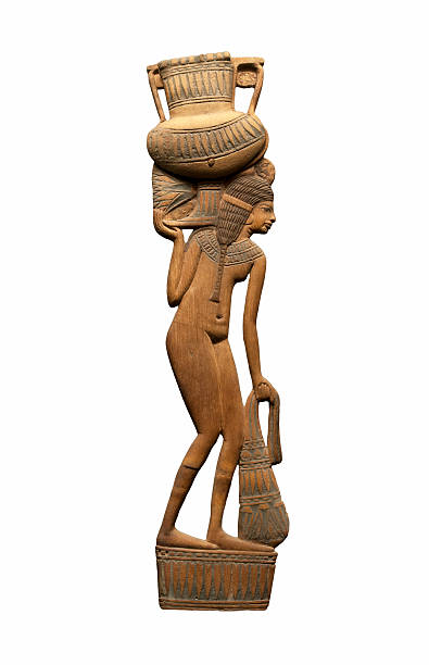 Menina do antigo Egipto carregar um jarro - fotografia de stock